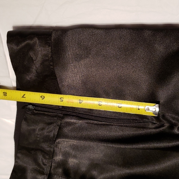 MILLY of New York New Mini Skirt Ribbon Waist Trim Wool Mohair BLACK Women's 10 - Picture 9 of 12